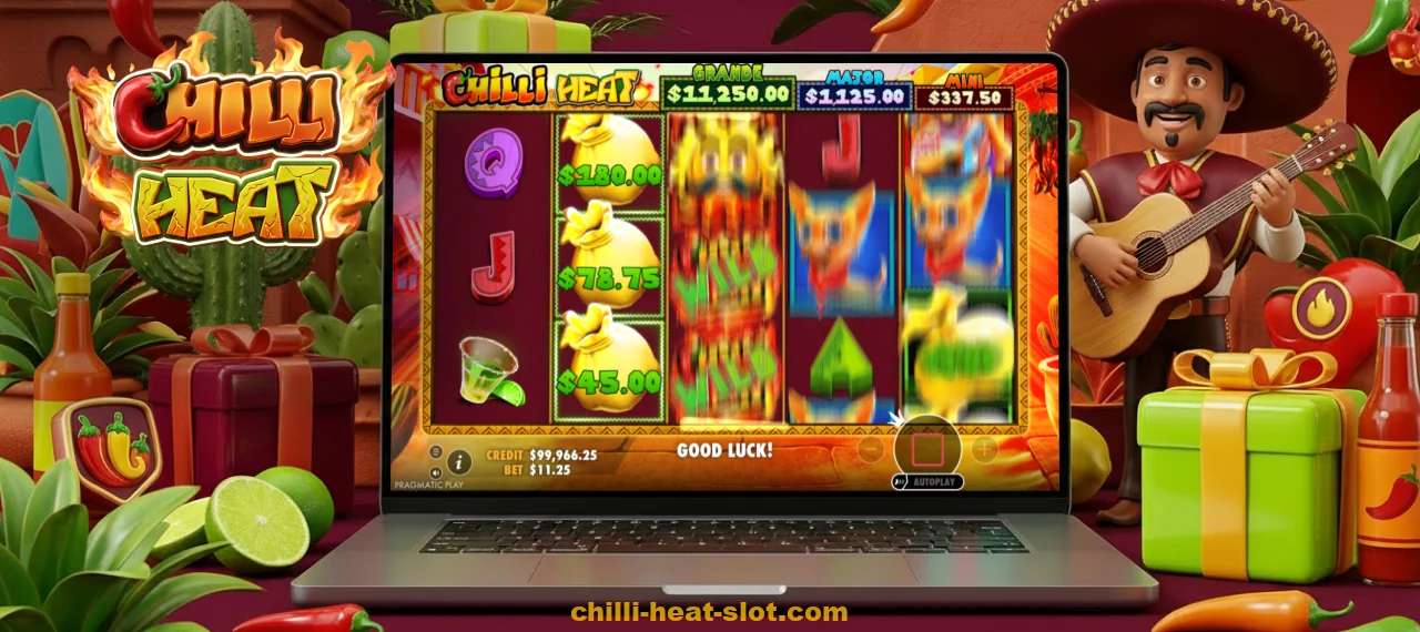 To claim the Chilli Heat bonus, launch the slot and start playing
